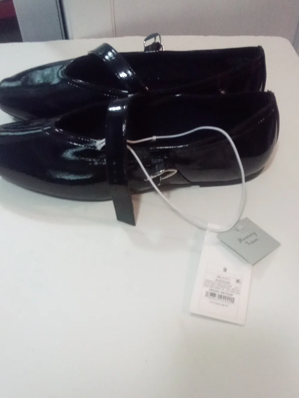 A New Day Black Patent Mary Jane Flats Sz 9 NWT $40 Memory Foam